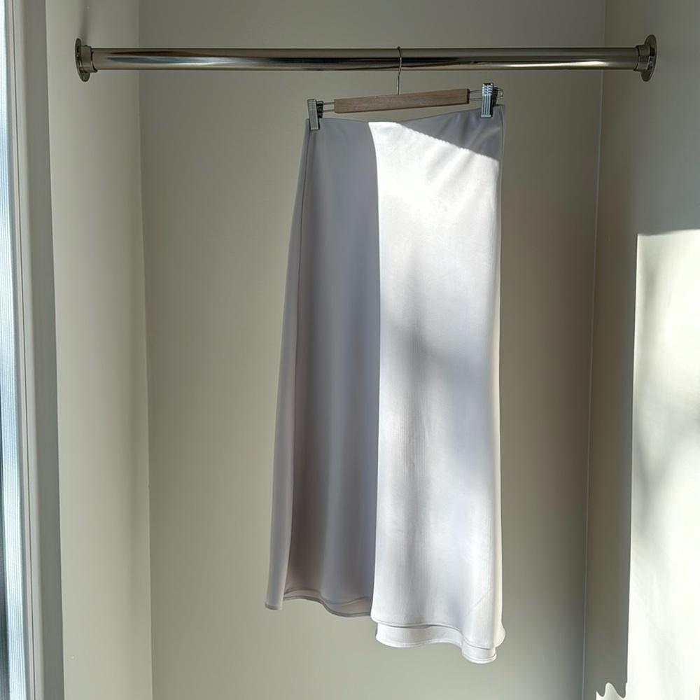 Silky slip skirt